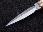 BF-111 Filipino Traditional D2 Steel Beautiful Dagger Blade Butterfly Balisong Knife USA Made Gift For Him With Rose Wood Handle - Image 3