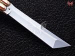 BF-116 Filipino Traditional Series D2 Steel Beautiful Tanto Blade Butterfly Balisong Knife USA Made With Stag Horn Handle - Image 3