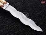 BF-117 Dagger Snake Filipino Traditional D2 Steel Beautiful Blade Butterfly Balisong Knife USA Made Gift For Him With Stag Horn Handle - Image 3
