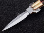 BF-106 Filipino Traditional D2 Steel Beautiful Dagger Blade Butterfly Balisong Knife USA Made Gift For Him With Rose Wood Handle - Image 3