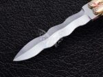 BF-108 Dagger Snake Filipino Traditional D2 Steel Beautiful Blade Butterfly Balisong Knife USA Made Gift For Him With Rose Wood Handle - Image 3