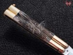 BF-116 Filipino Traditional Series D2 Steel Beautiful Tanto Blade Butterfly Balisong Knife USA Made With Stag Horn Handle - Image 4