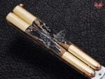 BF-117 Dagger Snake Filipino Traditional D2 Steel Beautiful Blade Butterfly Balisong Knife USA Made Gift For Him With Stag Horn Handle - Image 4