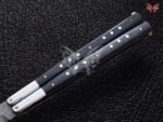 BF-124 Philippine Visayan Damascus Steel Blade Butterfly Balisong Knife USA Made Gift For Him With Beautiful Handle - Image 4