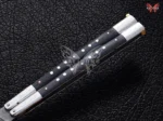 BF-130 Philippine Visayan Damascus Steel Blade Butterfly Balisong Knife USA Made Gift For Him With Beautiful Handle - Image 4
