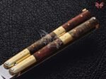 BF-102 Filipino Traditional Series D2 Steel Beautiful Dagger Blade Butterfly Balisong Knife USA Made Gift For Him With Rose Wood Handle - Image 3