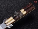 BF-105 Filipino Traditional D2 Steel Beautiful Blade Butterfly Balisong Knife USA Made Gift For Him With Rose Wood Handle - Image 4