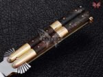 BF-106 Filipino Traditional D2 Steel Beautiful Dagger Blade Butterfly Balisong Knife USA Made Gift For Him With Rose Wood Handle - Image 4