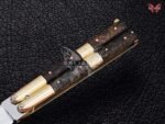 BF-110  Filipino Traditional D2 Steel Beautiful Blade Butterfly Balisong Knife USA Made Gift For Him With Rose Wood Handle - Image 4