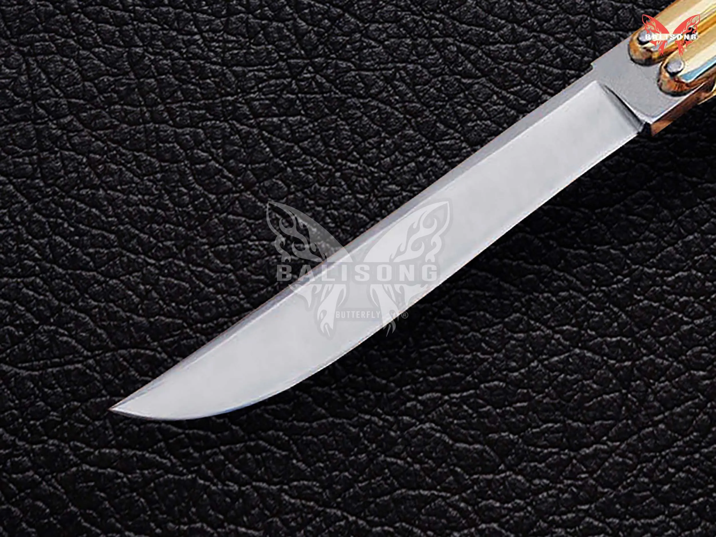 BF-115 Filipino Traditional D2 Steel Beautiful Blade Butterfly Balisong Knife USA Made Gift For Him With Rose Wood Handle Best Quality Knife - Image 3