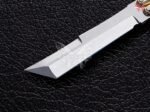 BF-98 Pandayan Traditional Series Tanto Balde D2 Steel Beautiful Butterfly Balisong Knife USA Made With Rose Wood Handle - Image 3