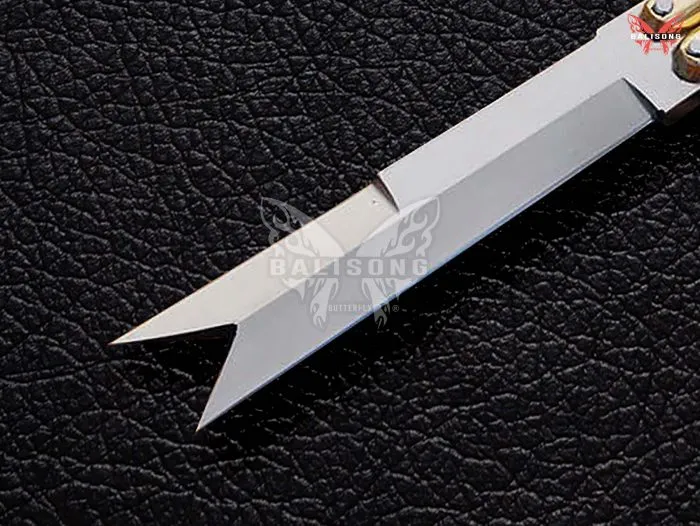 BF-99 Filipino Traditional Series D2 Steel Beautiful Butterfly Balisong Knife USA Made With Rose Wood Handle - view 2