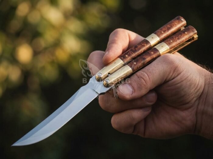 Dangal balisong butterfly knife held in hand