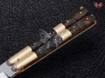 BF-112 Filipino Traditional D2 Steel Beautiful Blade Butterfly Balisong Knife USA Made Gift For Him With Rose Wood Handle - Image 4