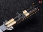 BF-104 Filipino Traditional D2 Steel Beautiful Blade Butterfly Balisong Knife USA Made Gift For Him With Rose Wood Handle - Image 4
