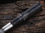 Close up of the Ilog balisong butterfly knife handle