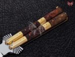 BF-97 Pandayan Traditional Series Hunting Balde D2 Steel Beautiful Butterfly Balisong Knife USA Made With Rose Wood Handle - Image 4