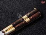 BF-98 Pandayan Traditional Series Tanto Balde D2 Steel Beautiful Butterfly Balisong Knife USA Made With Rose Wood Handle - Image 4