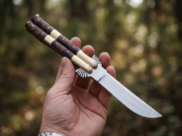 Lakan balisong butterfly knife held in hand