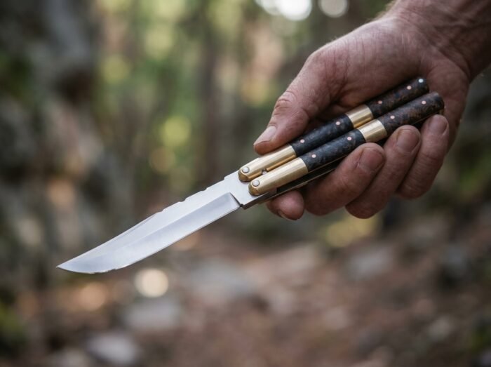 Marilag balisong butterfly knife held in hand