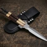 Tagani Filipino Traditional D2 Steel Beautiful Dagger Blade Butterfly Balisong Knife USA Made Gift For Him With Rose Wood Handle BF-106