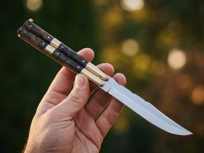 Tagumpay balisong butterfly knife held in hand