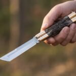 Yakal Filipino Traditional Series D2 Steel Beautiful Tanto Blade Butterfly Balisong Knife USA Made With Stag Horn Handle BF-116