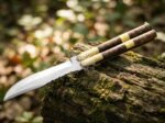 Handmade D2 Steel Balisong Knife | Rosewood & Brass Bolsters Handle | Premium Butterfly Knife with Leather Sheath BF-134 - Image 2