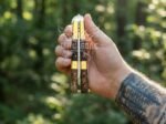 Handmade D2 Steel Balisong Knife Drop Point Blade | Rosewood & Brass Bolsters Handle | Premium Butterfly Knife with Leather Sheath BF-135 - Image 3