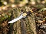 Handmade D2 Steel Balisong Knife with Eagle Shape Blade | Rosewood & Brass Bolsters Handle | Premium Butterfly Knife with Leather Sheath BF-133 - Image 2