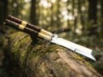 HANDMADE D2 Steel Balisong Knife with Tanto Blade & Rosewood Handle with Brass Bolsters | Premium Butterfly Knife with Leather Sheath BF-132 - Image 4