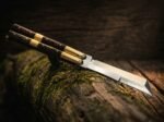 Tapang balisong butterfly knife open with the blade showing, second view