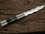 Uling balisong butterfly knife open with the blade showing