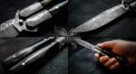 Handmade Damascus Steel Balisong Knife | Black Horn & Damascus Steel Bolster Handle | Premium Butterfly Knife with Leather Sheath BF-162 - Image 3