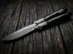 Hatinggabi balisong butterfly knife open with the blade showing, second view