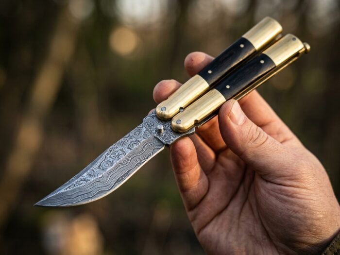 Mayon balisong butterfly knife held in hand