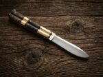 Sampaguita balisong butterfly knife open with the blade showing