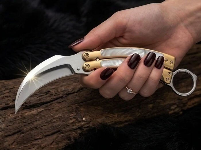 Kabibe Handmade Karambit Balisong Butterfly Knife