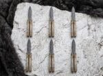 Set of 6 Sinauna Handmade Damascus Steel Balisong Double Edge Blade | Groomsmen Gift Set | BF-142-S6 - Image 12