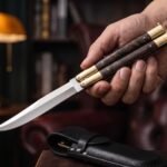 Hedgehog Handmade High Carbon Steel Original Filipino Balisong Butterfly Knife with Brass and Kamagong Wood Handle | 24cm EDC Flipper Gift for Him | BF-57