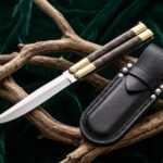 Hedgehog Handmade High Carbon Steel Original Filipino Balisong Butterfly Knife with Brass and Kamagong Wood Handle | 24cm EDC Flipper Gift for Him | BF-57