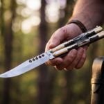 Mongoose Handmade D2 Tool Steel Original Filipino Balisong Butterfly Knife with Brass, Carabao and Deer Horn Handle | 29cm Full Size Collector Gift | BF-80