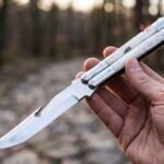 Moth Handmade D2 Tool Steel Original Filipino Balisong Butterfly Knife with Stainless Steel and Bone Handle | 24cm EDC Flipper Gift for Him | BF-85