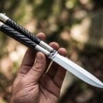 Mouse Handmade D2 Tool Steel Original Filipino Balisong Butterfly Knife with Brass and Kamagong Wood Handle | 29cm Full Size Collector Gift | BF-86