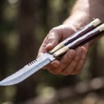 Neanderthal Handmade D2 Tool Steel Original Filipino Balisong Butterfly Knife with Brass, Stainless Steel and Micarta Handle | 24cm EDC Flipper Gift for Him | BF-88