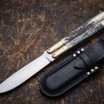 Newt Handmade D2 Tool Steel Original Filipino Balisong Butterfly Knife with Brass and Jigged Bone Handle | 24cm EDC Flipper Gift for Him | BF-89