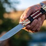 Nightingale Handmade D2 Tool Steel Original Filipino Balisong Butterfly Knife with Brass, Kamagong Wood and Micarta Handle | 24cm EDC Flipper Gift for Him | BF-90