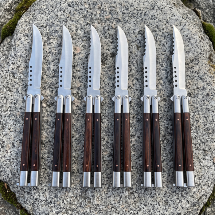 Set of 6 matching balisongs: Common Buzzard Handmade VG10 Super Steel Original Filipino