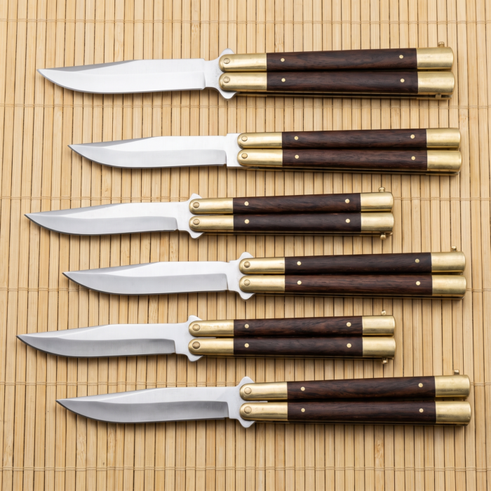 Set of 6 matching balisongs: Deer Handmade VG10 Super Steel Original Filipino Balisong