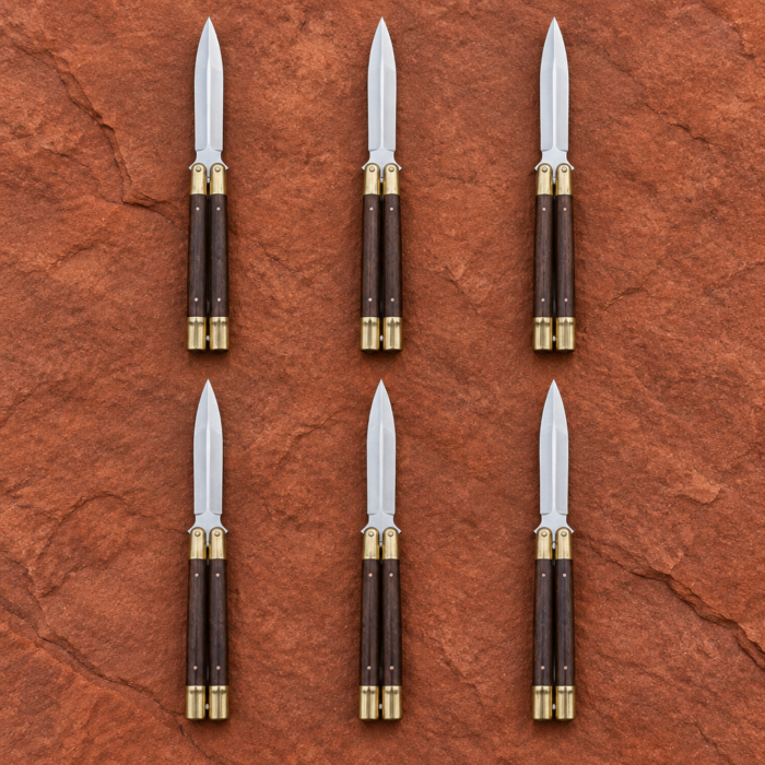 Set of 6 matching balisongs: Dormouse Handmade VG10 Super Steel Original Filipino